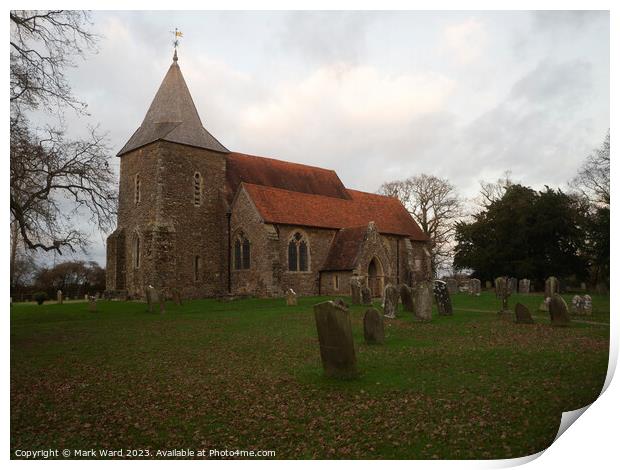 St Peter and St Paul Church in Peasmarsh. Print by Mark Ward