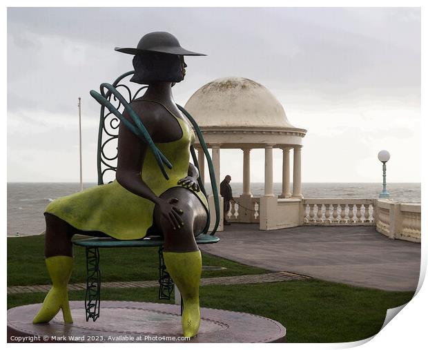 Seated in Bexhill. Print by Mark Ward