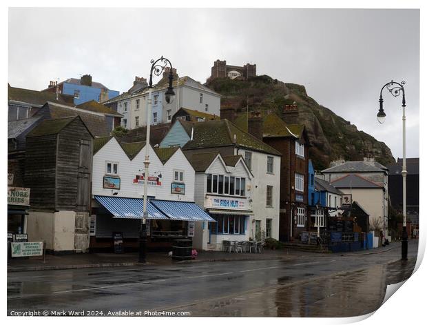 Rock-a-Nore in Hastings. Print by Mark Ward