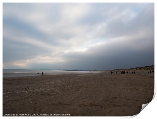 Camber Sands on a cold January day. Print by Mark Ward