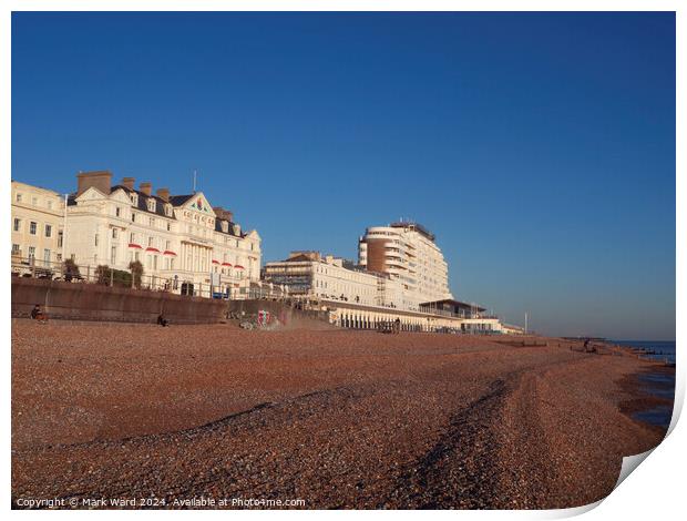 St Leonards Beach in East Sussex. Print by Mark Ward