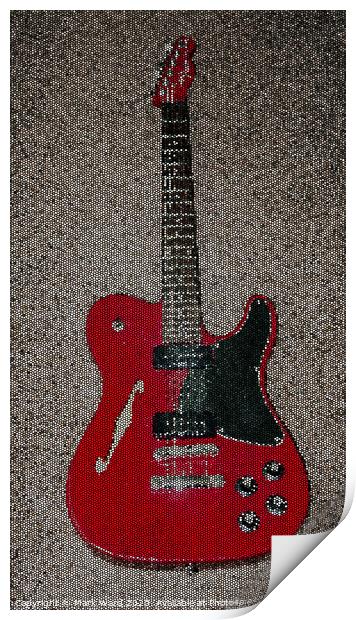 Fender Stratocaster Mosaic Print by Mark Ward