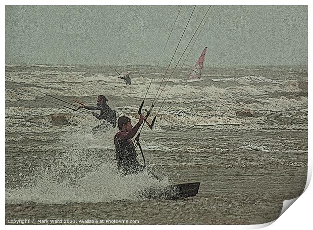 Kitesurf Crazies Print by Mark Ward