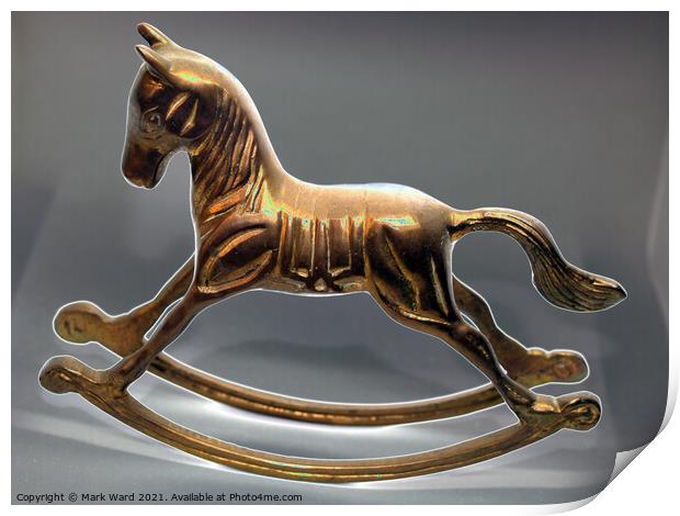 Brass Rocking Horse Print by Mark Ward