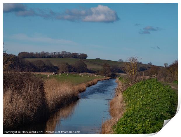 Pett Level Waterways. Print by Mark Ward