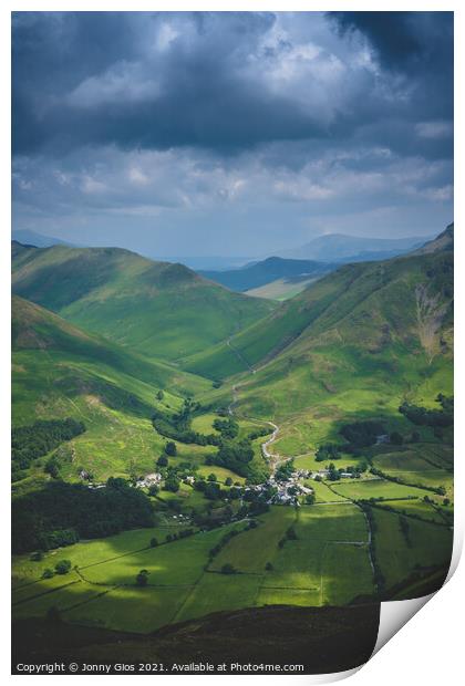 Buttermere Village Print by Jonny Gios