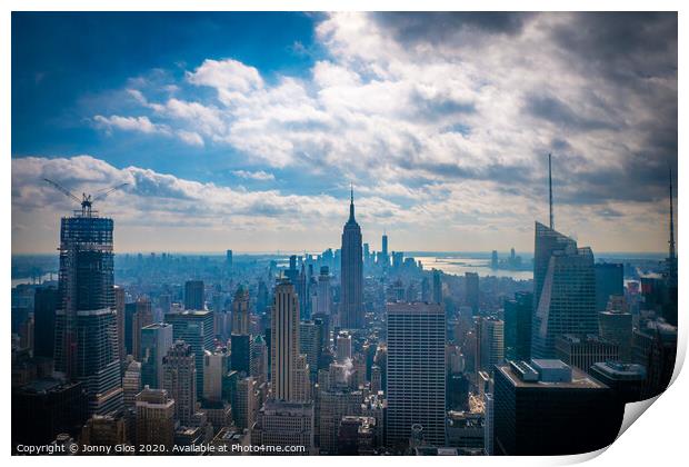 New York Skyline  Print by Jonny Gios