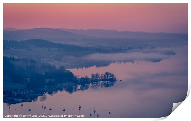 Ambleside Low Mist  Print by Jonny Gios