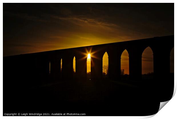 Viaduct Sunset Print by Leigh Windridge