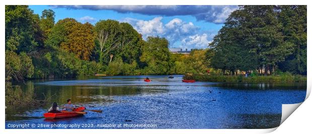 Autumn Boating - (Panorama.) Print by 28sw photography