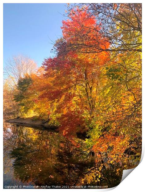Poster perfect Colorful Autumn or fall landscape Print by PhotOvation-Akshay Thaker