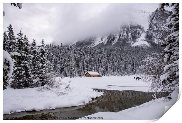 A spectacular Canadian winter landscape  Print by PhotOvation-Akshay Thaker