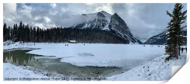 Canadian and Tourists are enjoying winter wonderla Print by PhotOvation-Akshay Thaker