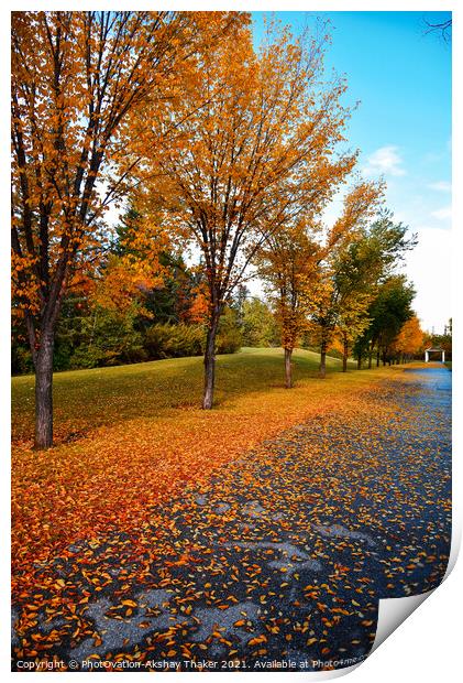 Beautiful Autumn or fall colors landscapes in Canada Print by PhotOvation-Akshay Thaker