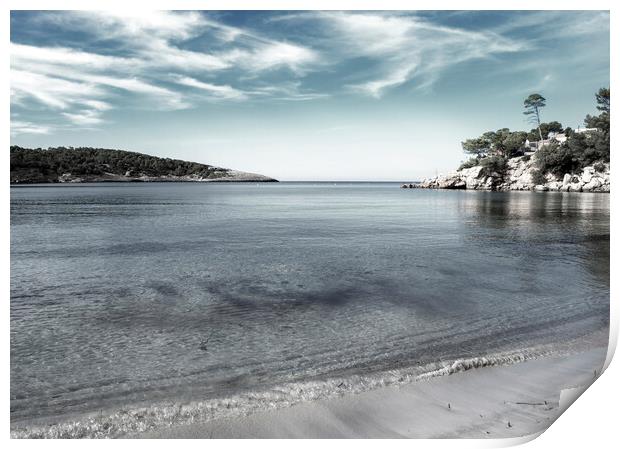 A heavenly beach in Ibiza Print by Vicen Photo
