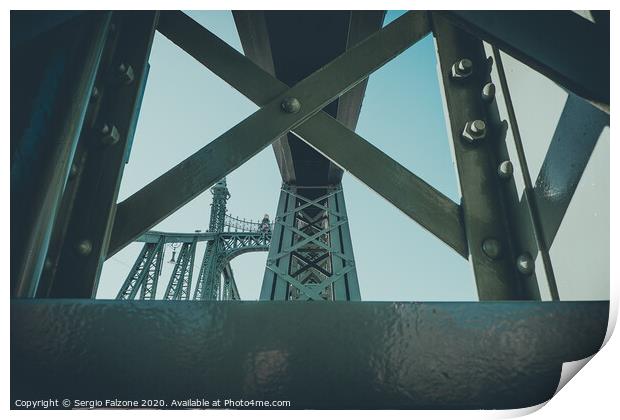 Particular view of the Liberty Bridge, Budapest Print by Sergio Falzone