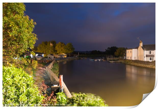 Arundel river at night Print by Geoff Smith