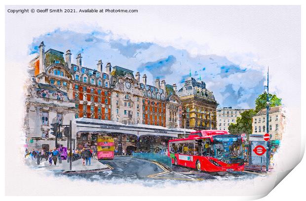 Victoria Train Station in London Print by Geoff Smith