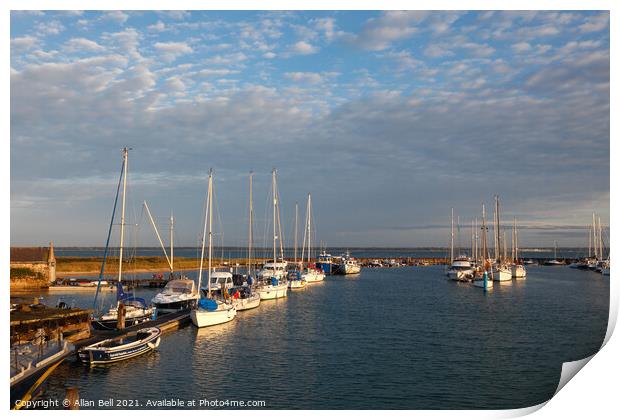 Early Morning Yarmouth Harbour Isle of Wight Print by Allan Bell