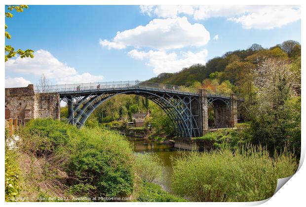 Iron Bridge from Upstream Print by Allan Bell