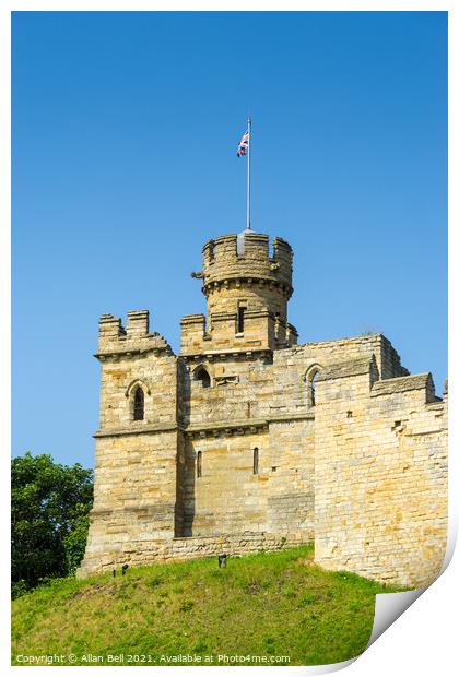 Lincoln Castle observation tower Print by Allan Bell