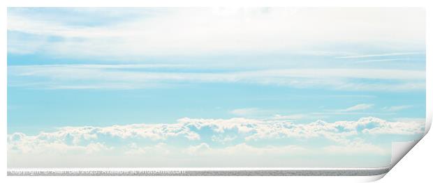Sky clouds and Sea Print by Allan Bell