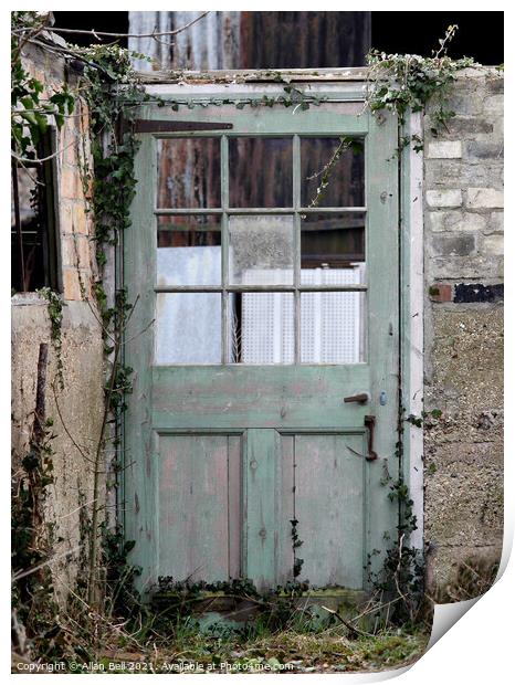 Old Door to Nowhere Print by Allan Bell
