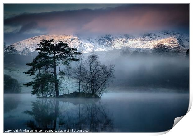 Early Tarn Hows, Lake District Print by Alan Jenkinson