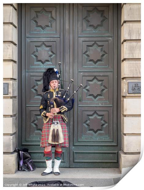 Bagpiper Print by Jeff Whyte