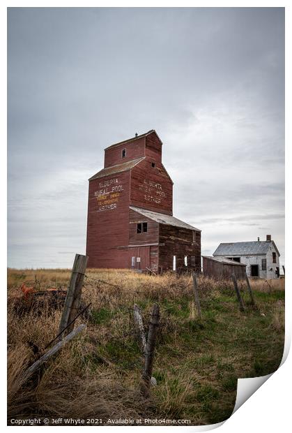 Abandoned Wheat Pool elevator Print by Jeff Whyte