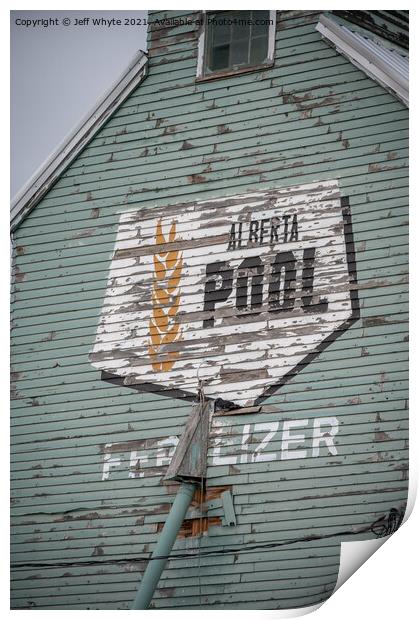 Old Wheat Pool fertilizer elevator Print by Jeff Whyte