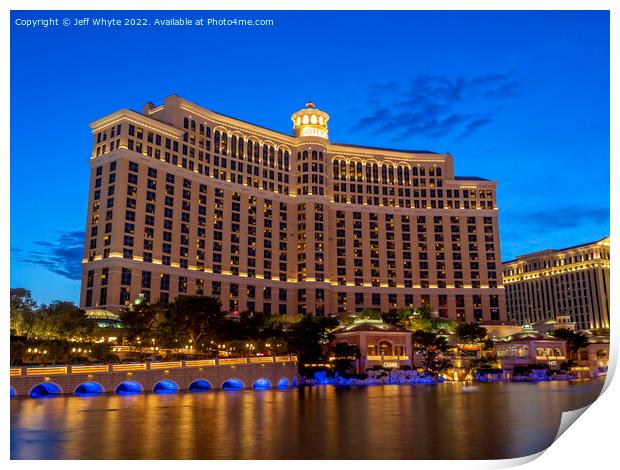 Bellagio Resort and Casino  Print by Jeff Whyte