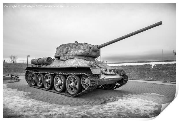Soviet T-34 Print by Jeff Whyte