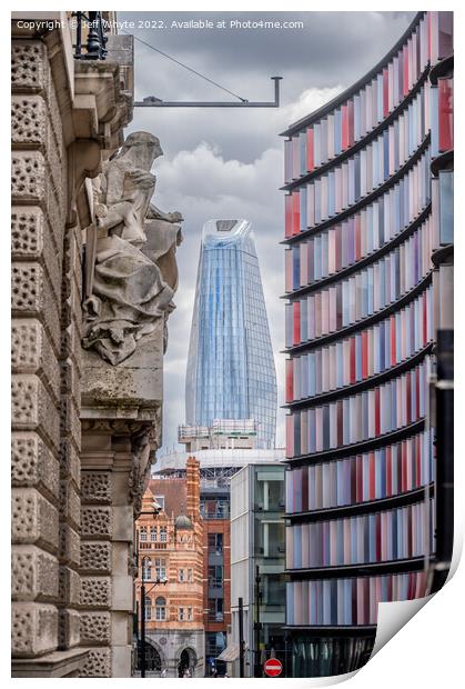 Blackfriars skyscraper from London's High Holborn  Print by Jeff Whyte