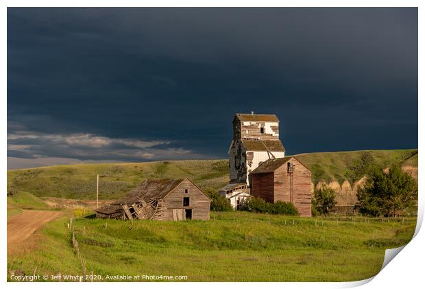 Abandoned Grain Elevator Print by Jeff Whyte