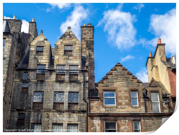 Edinburgh's old town Print by Jeff Whyte