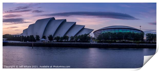 SEC Armadillo and SEE Hydro in Glasgow Print by Jeff Whyte