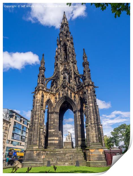 Scott Monument Print by Jeff Whyte