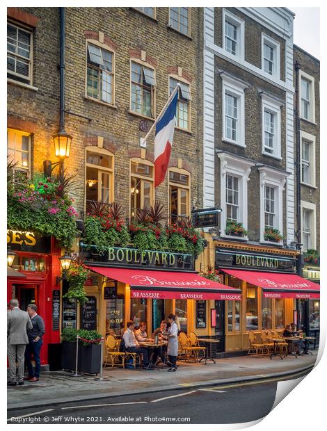 London pubs Print by Jeff Whyte