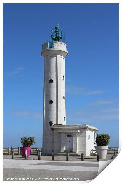 Hourdel Lighthouse, Cayeux-sur-Mer, France Print by Imladris 