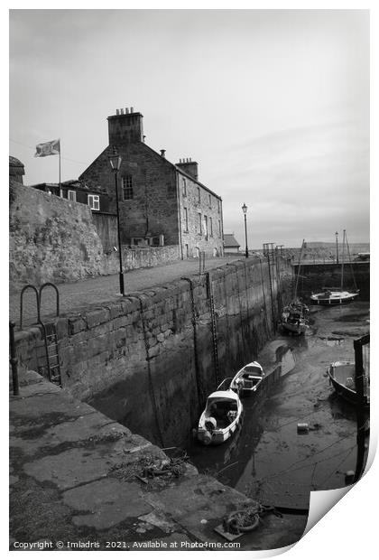 Dysart Harbour, Kirkcaldy, Scotland, Monochrome Print by Imladris 