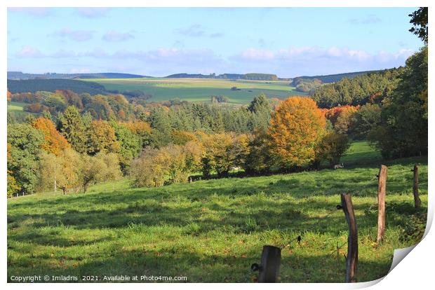 Belgian Ardennes Autumn Landscape Print by Imladris 