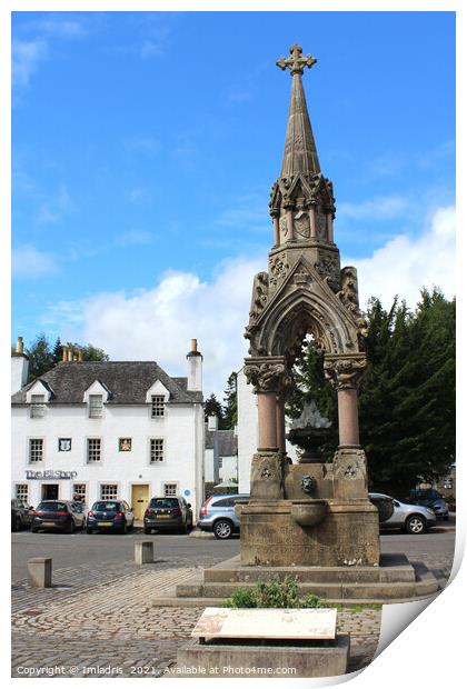 Atholl Memorial Fountain, Dunkeld, Scotland Print by Imladris 