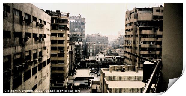 Cairo Downtown Tower Blocks, Egypt Print by Imladris 