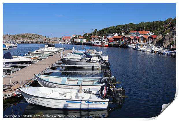 Harbour View Reso, Bohuslan archipelago, Sweden Print by Imladris 
