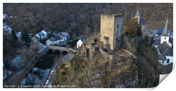 Castle Esch-sur-Sure, Luxembourg Print by Imladris 