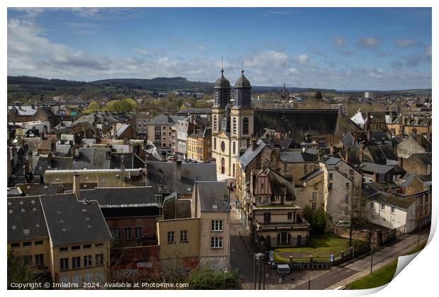 Cityscape of Sedan, Ardennes, France Print by Imladris 