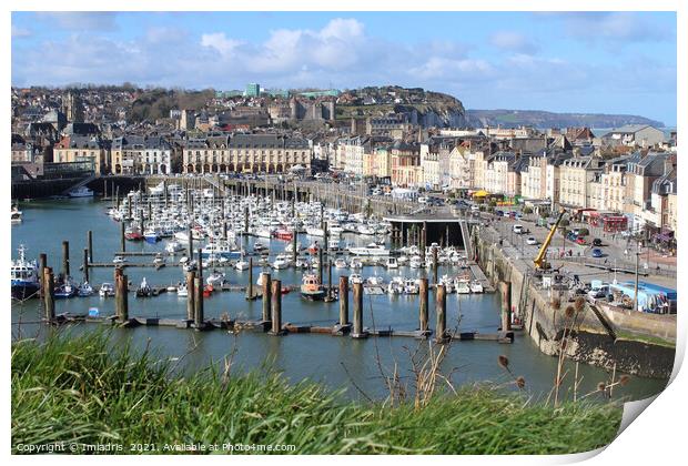 Picturesque Dieppe Harbour, Normandy, France Print by Imladris 