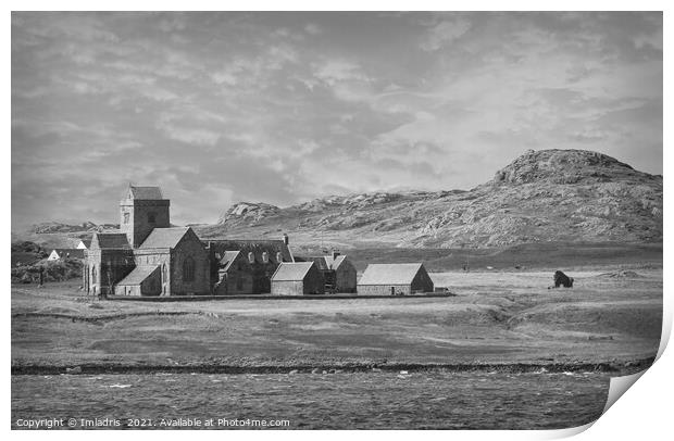 Iona Abbey, Isle of Iona, Scotland Print by Imladris 