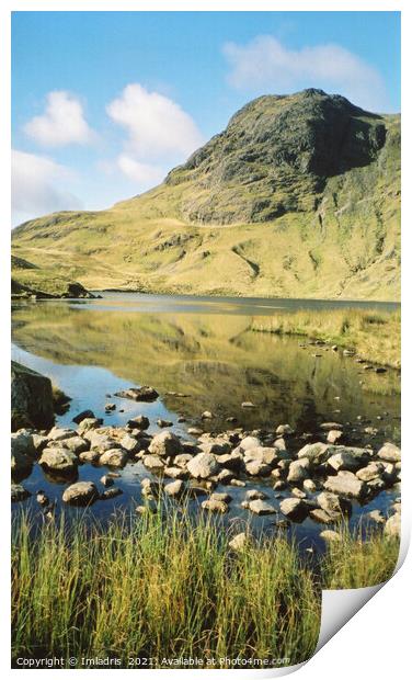 Stickle Tarn view Summer, The Lake District Print by Imladris 